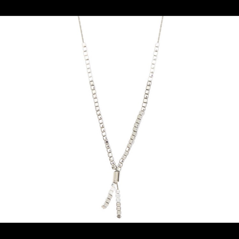 Silver Beaded Silver Pendant Necklace